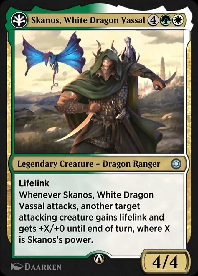 Skanos, White Dragon Vassal Front Face