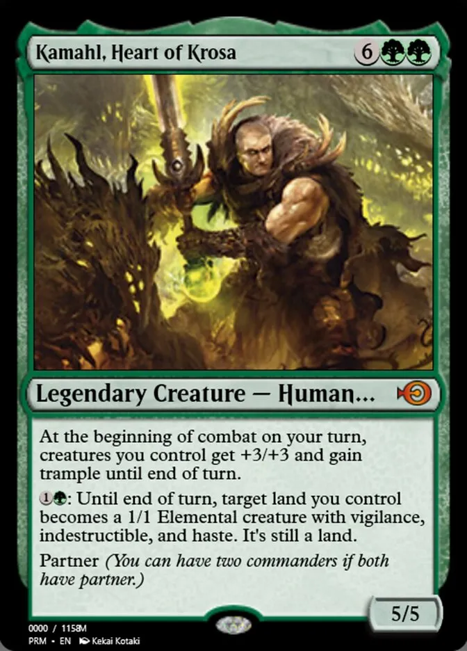 Kamahl, Heart of Krosa Front Face
