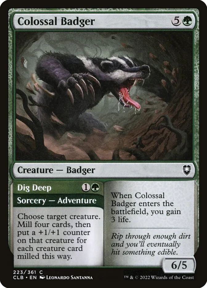 Colossal Badger // Dig Deep Front Face
