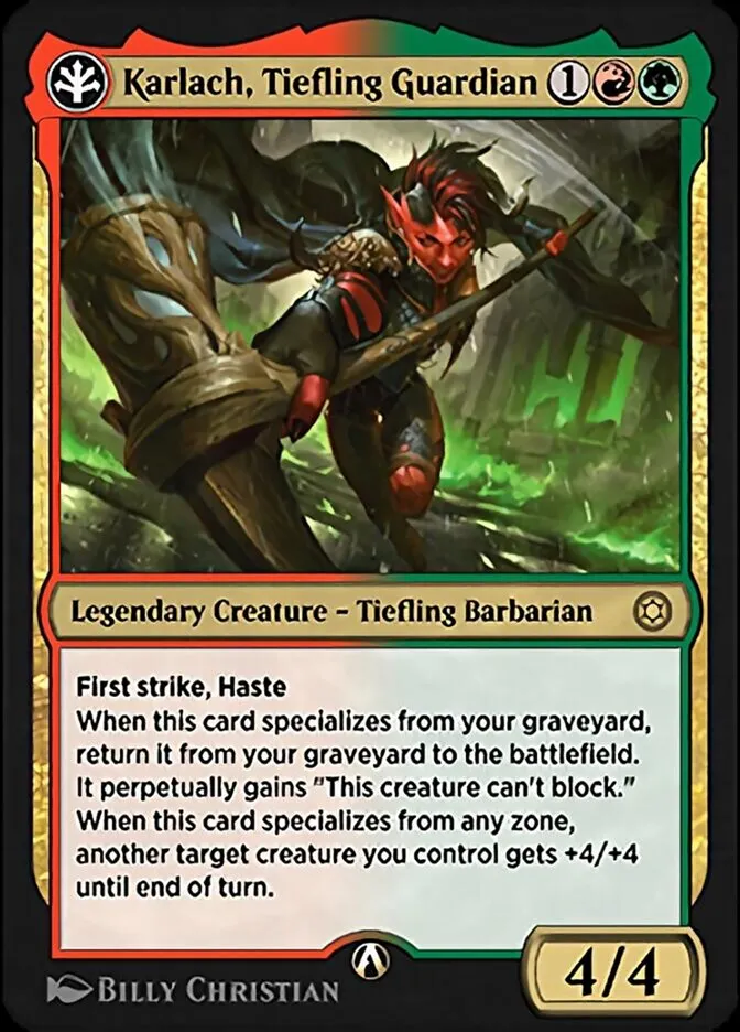 Karlach, Tiefling Guardian Front Face