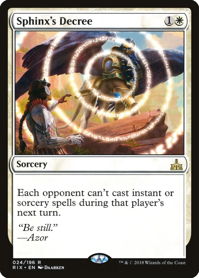 Sphinx's Decree Front Face