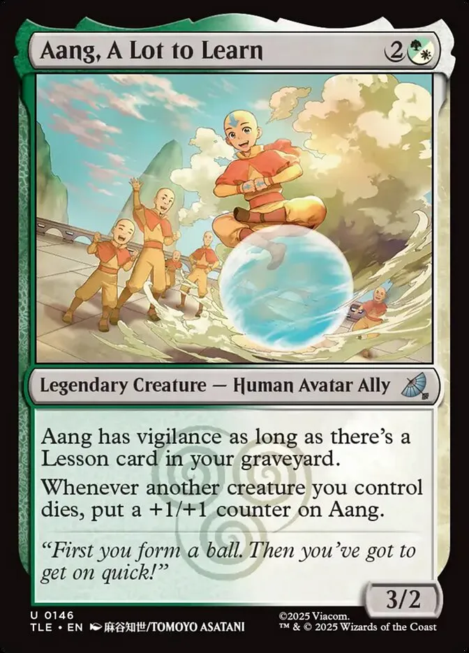 Aang, A Lot to Learn Front Face