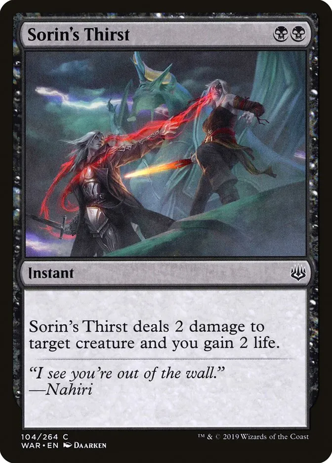 Sorin's Thirst Front Face