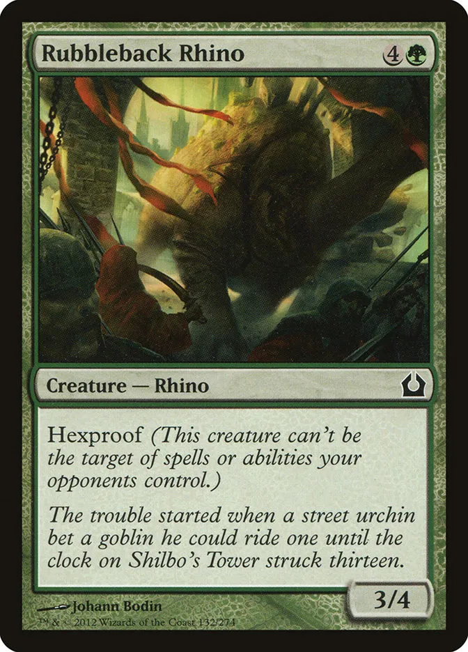 Rubbleback Rhino Front Face