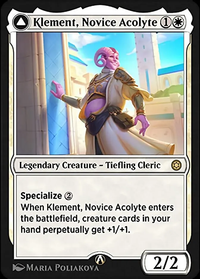 Klement, Novice Acolyte Front Face