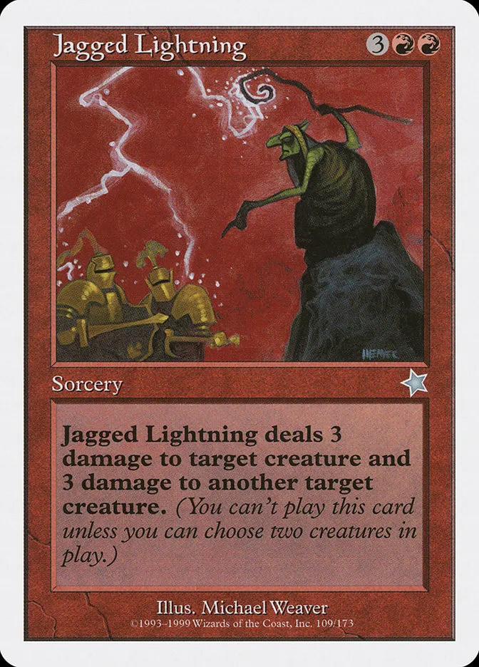 Jagged Lightning Front Face