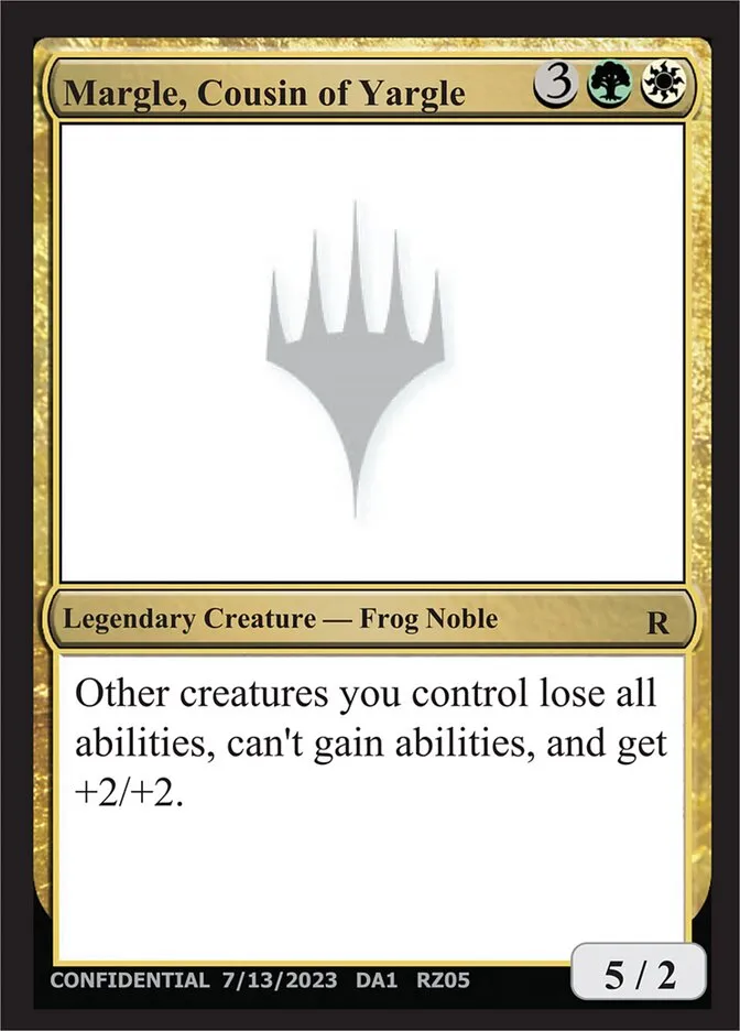 Margle, Cousin of Yargle Front Face
