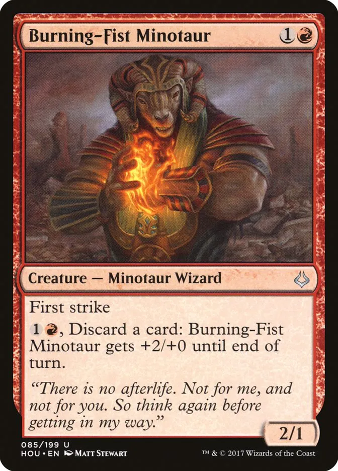Burning-Fist Minotaur Front Face