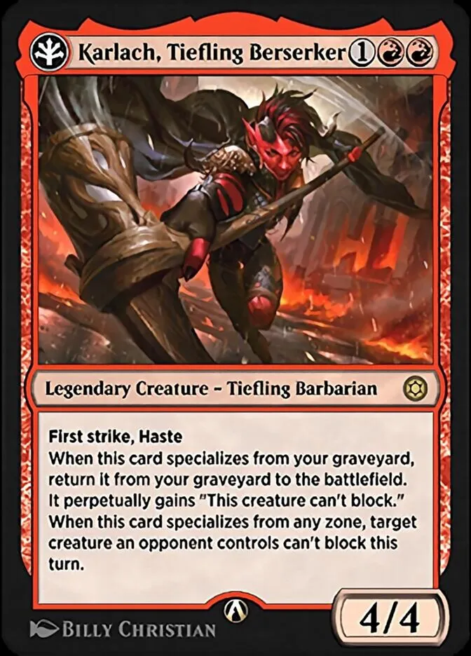 Karlach, Tiefling Berserker Front Face