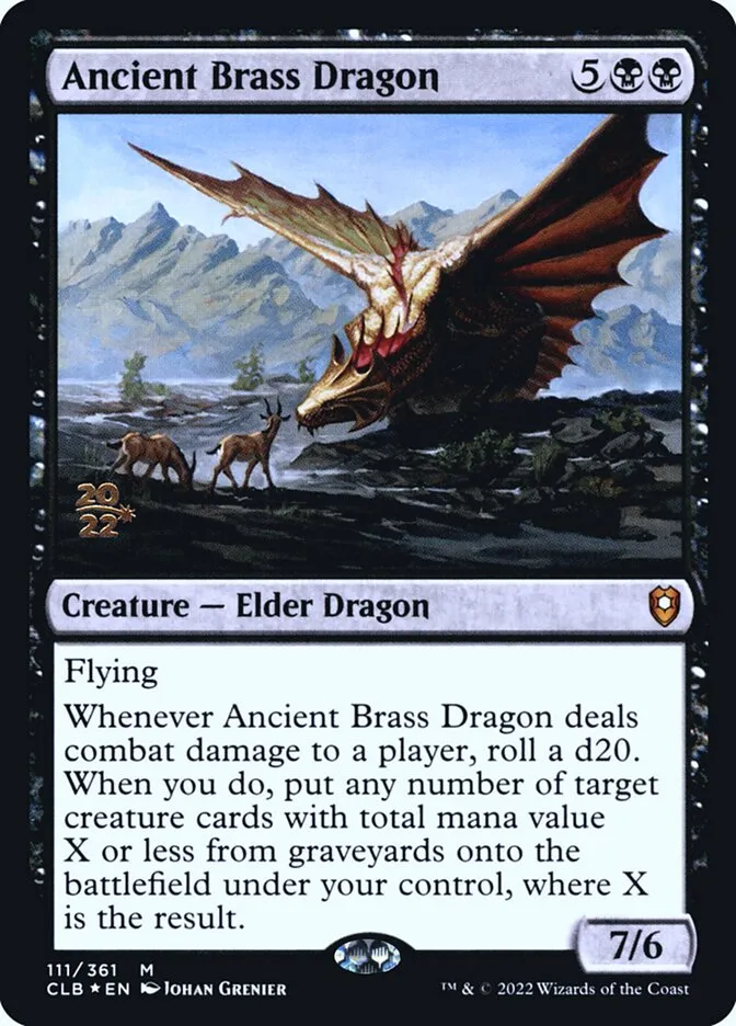 Ancient Brass Dragon Front Face
