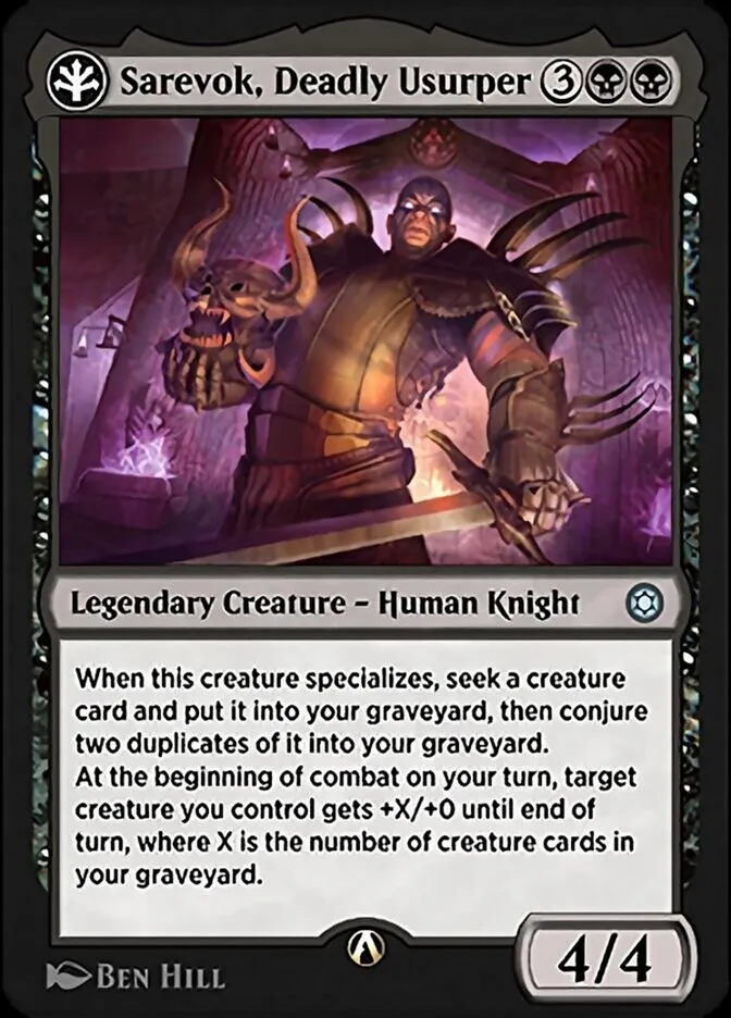 Sarevok, Deadly Usurper Front Face