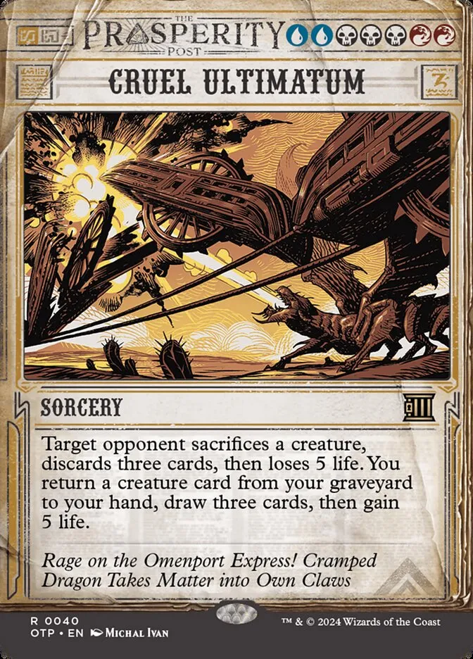 Cruel Ultimatum Front Face