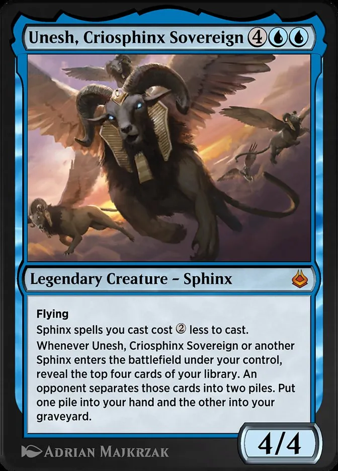 Unesh, Criosphinx Sovereign Front Face