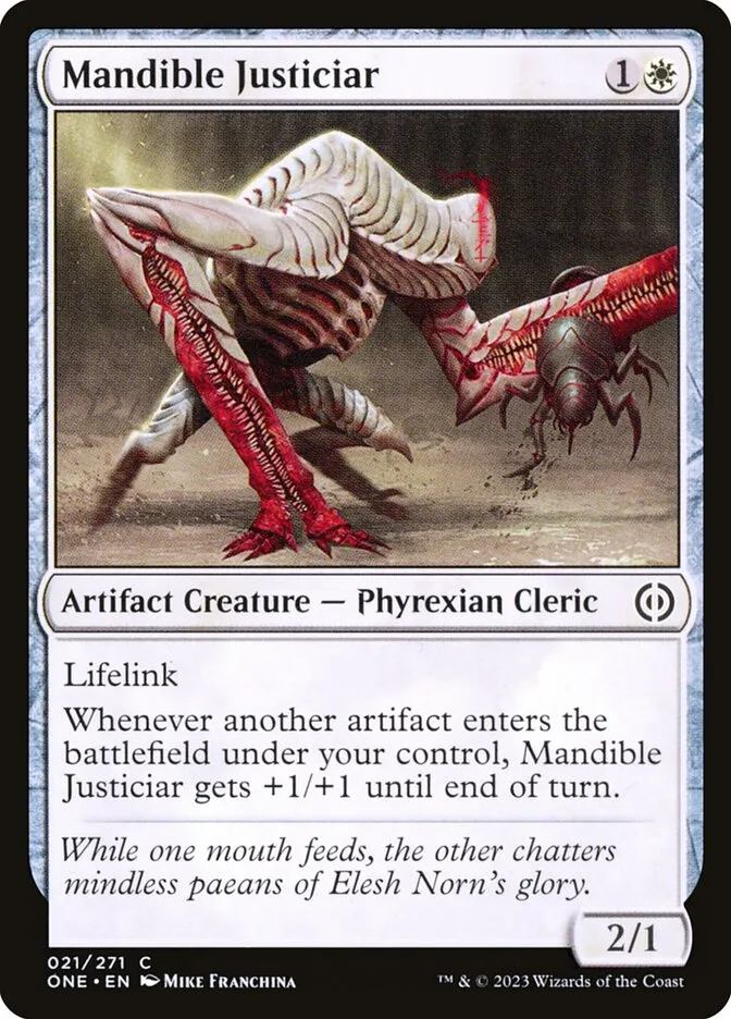 Mandible Justiciar Front Face