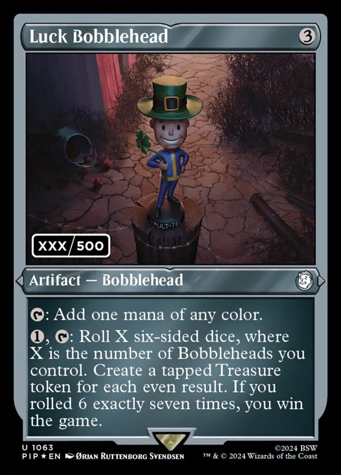 Luck Bobblehead Front Face