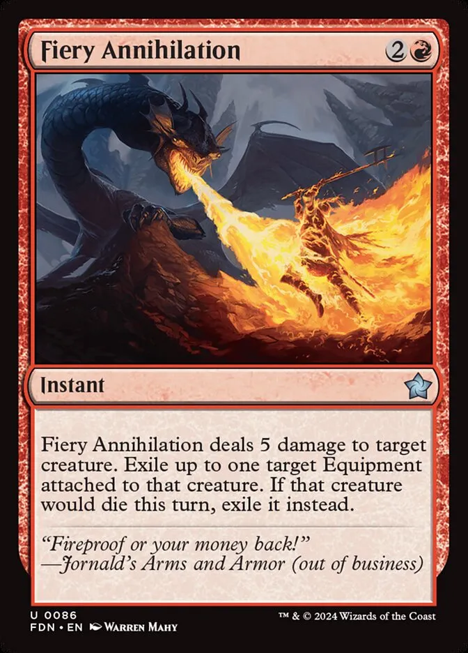 Fiery Annihilation Front Face