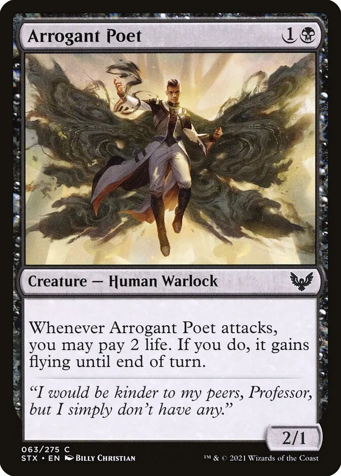 Arrogant Poet Front Face