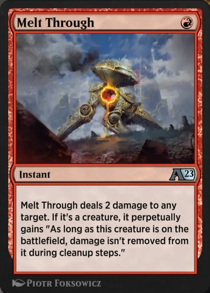 Melt Through Front Face