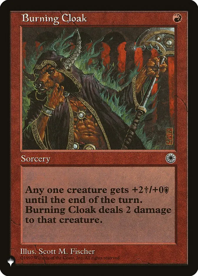 Burning Cloak Front Face