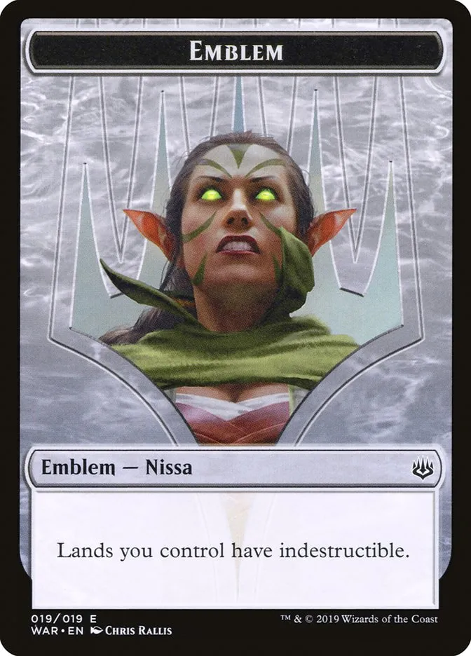 Nissa, Who Shakes the World Emblem Front Face