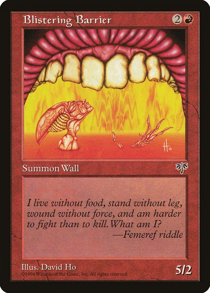 Blistering Barrier Front Face