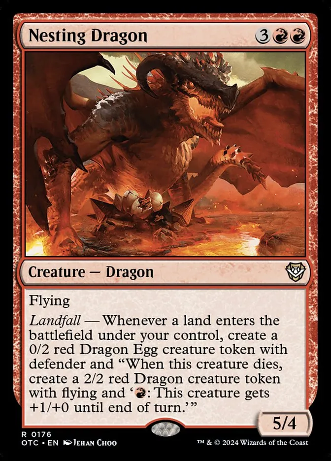 Nesting Dragon Front Face