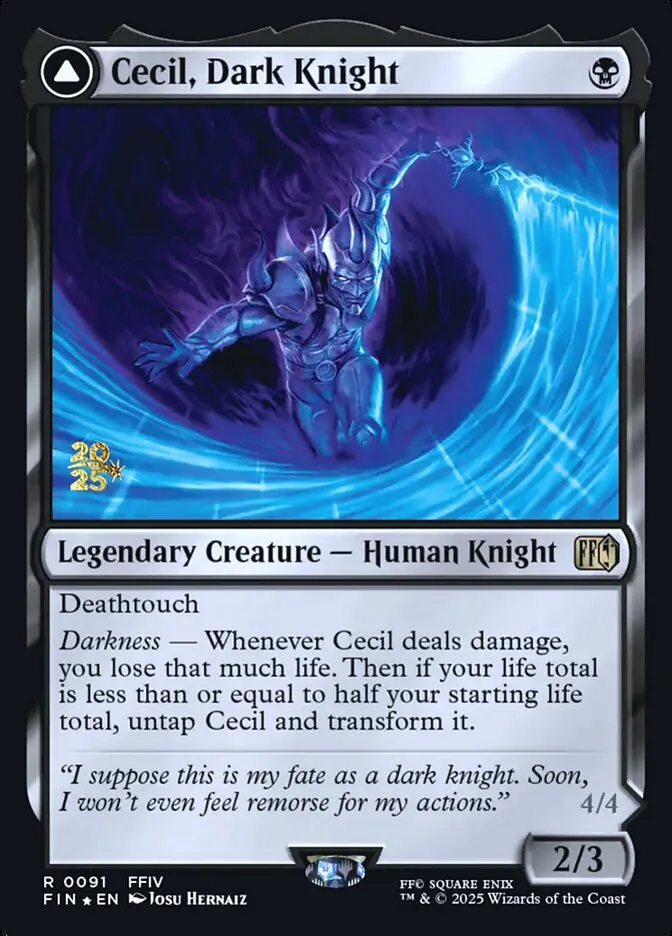 Cecil, Dark Knight // Cecil, Redeemed Paladin Front Face