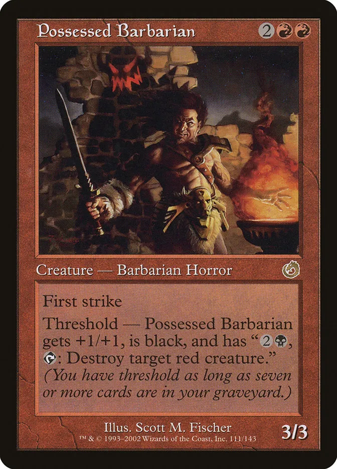 Possessed Barbarian Front Face