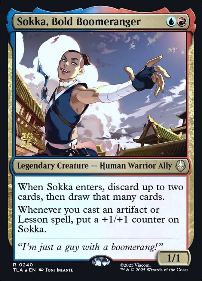 Sokka, Bold Boomeranger Front Face