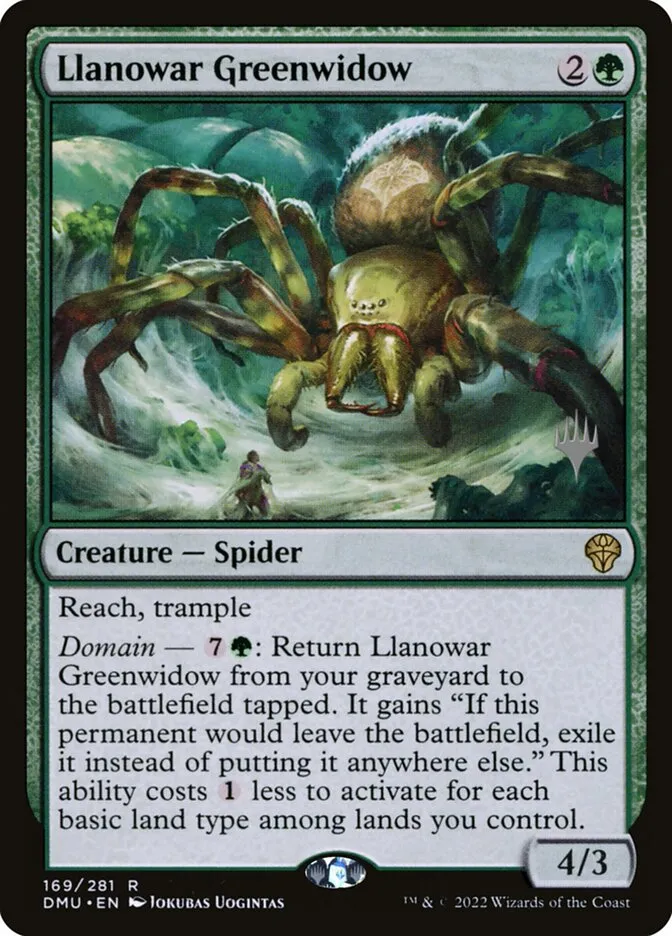 Llanowar Greenwidow Front Face
