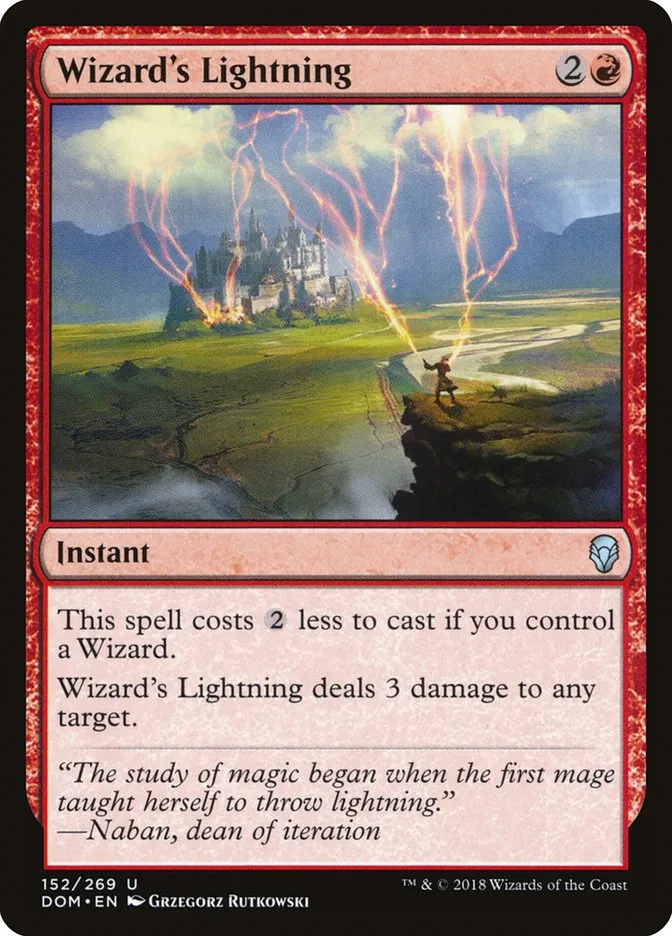 Wizard's Lightning Front Face