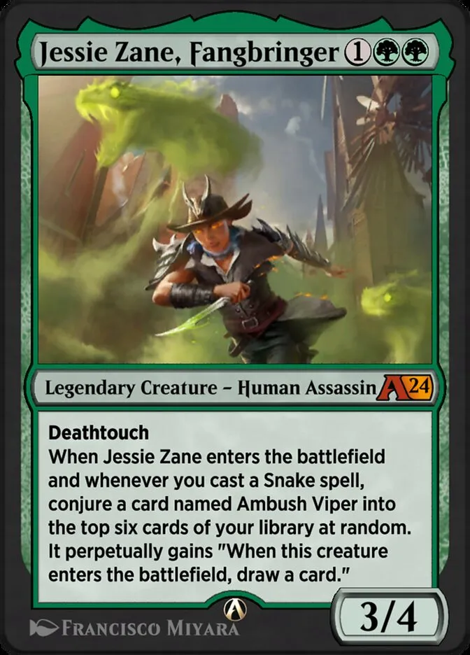 Jessie Zane, Fangbringer Front Face