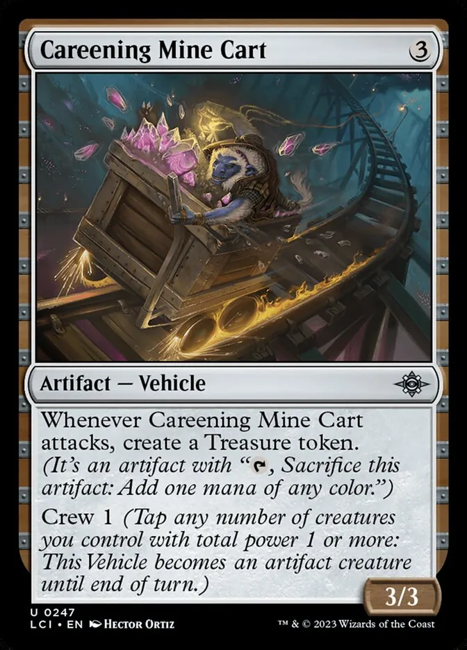 Careening Mine Cart Front Face