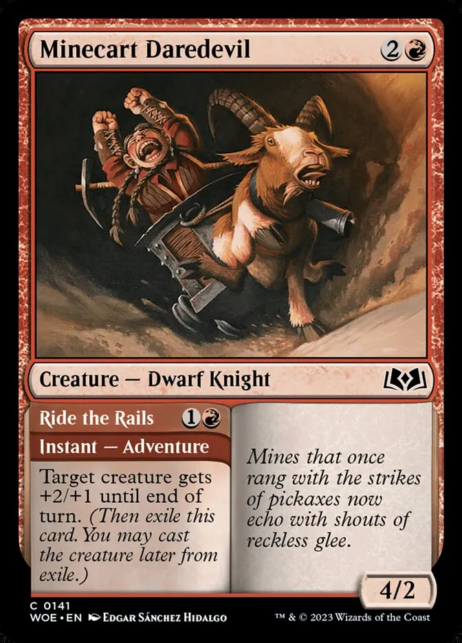 Minecart Daredevil // Ride the Rails Front Face