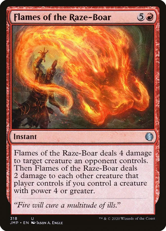 Flames of the Raze-Boar Front Face