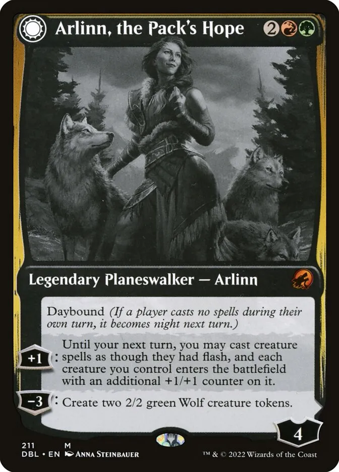 Arlinn, the Pack's Hope // Arlinn, the Moon's Fury Front Face