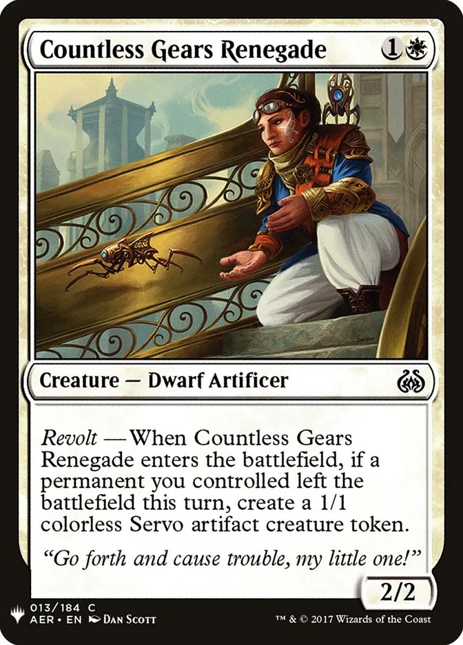 Countless Gears Renegade Front Face