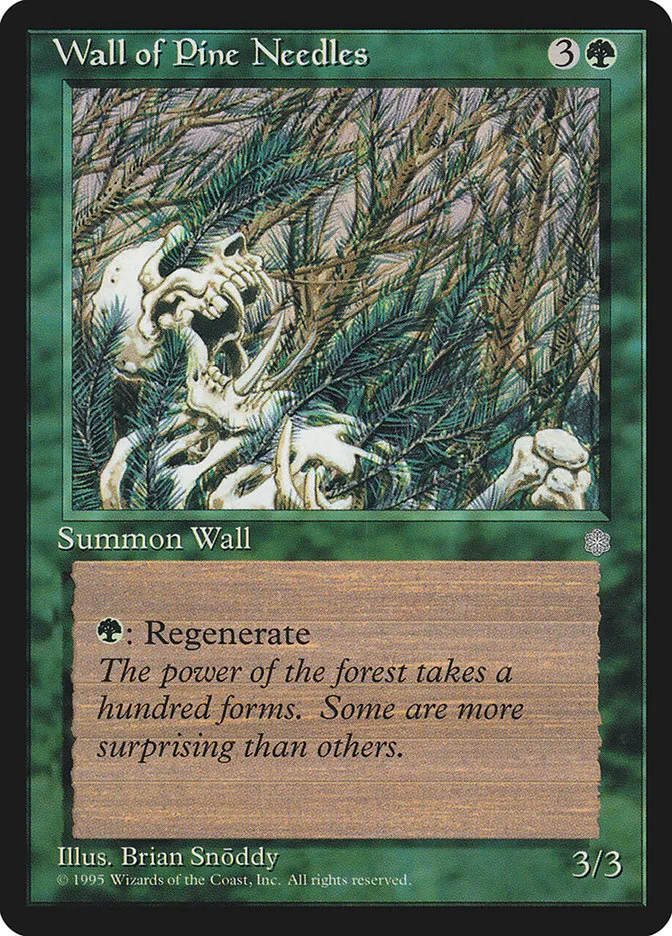 Wall of Pine Needles Front Face