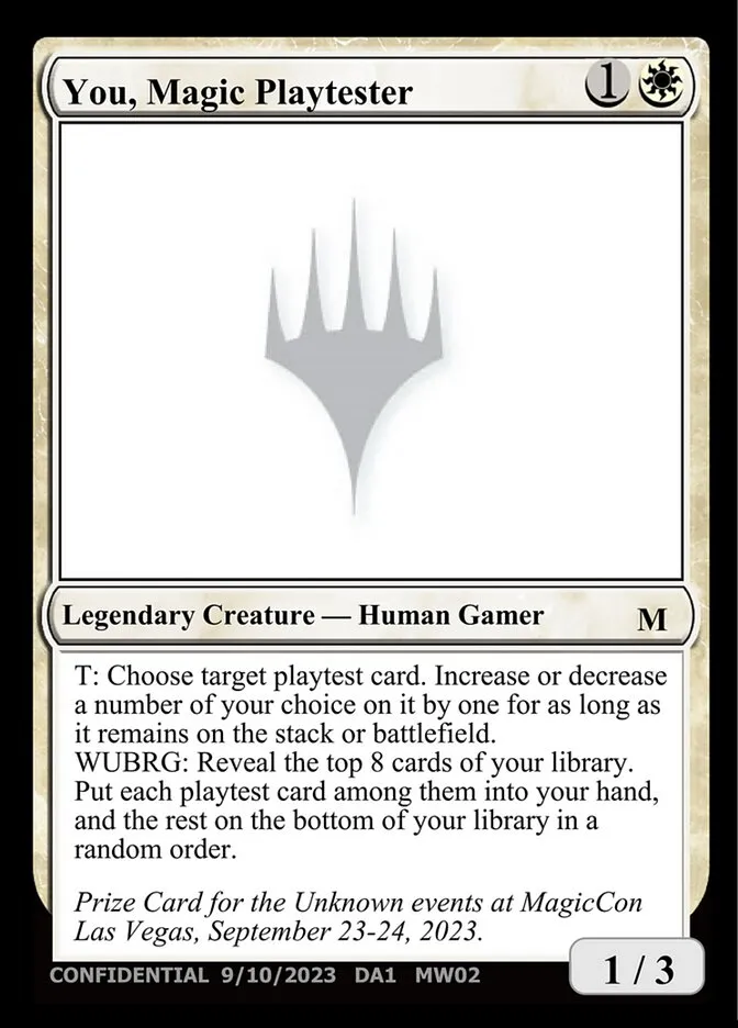 You, Magic Playtester Front Face