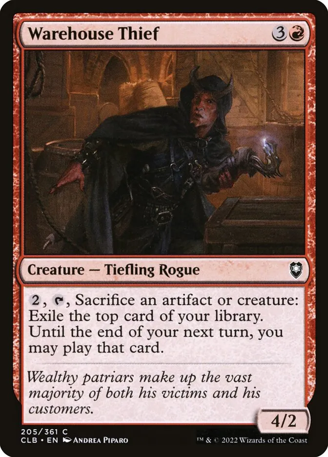 Warehouse Thief Front Face