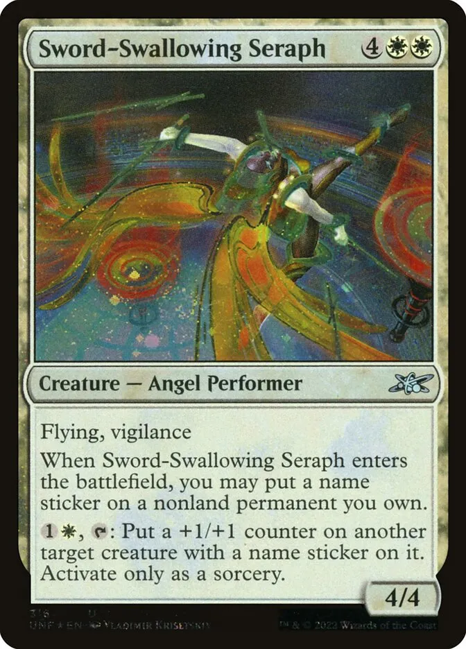 Sword-Swallowing Seraph Front Face