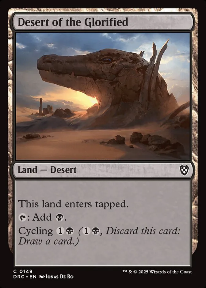 Desert of the Glorified Front Face