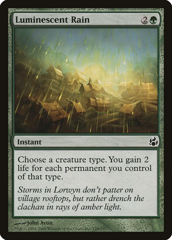 Luminescent Rain Front Face