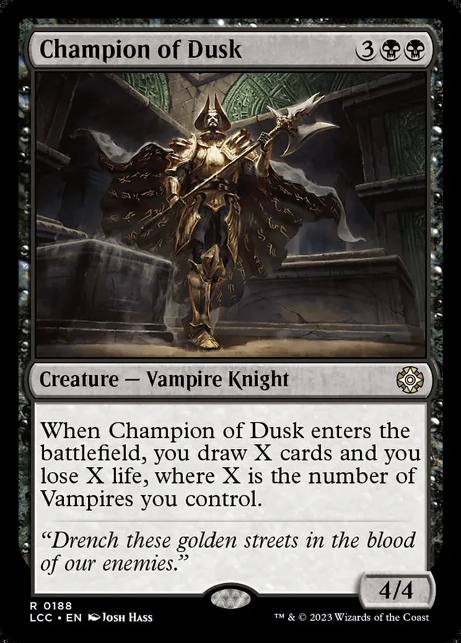 Champion of Dusk Front Face