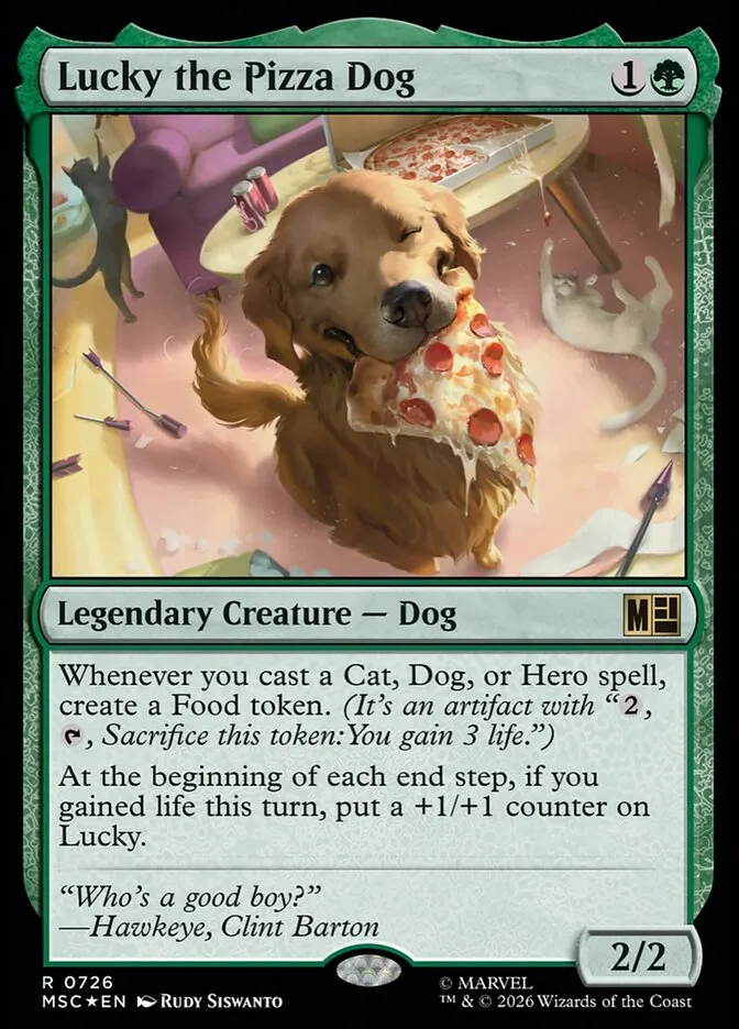 Lucky the Pizza Dog Front Face