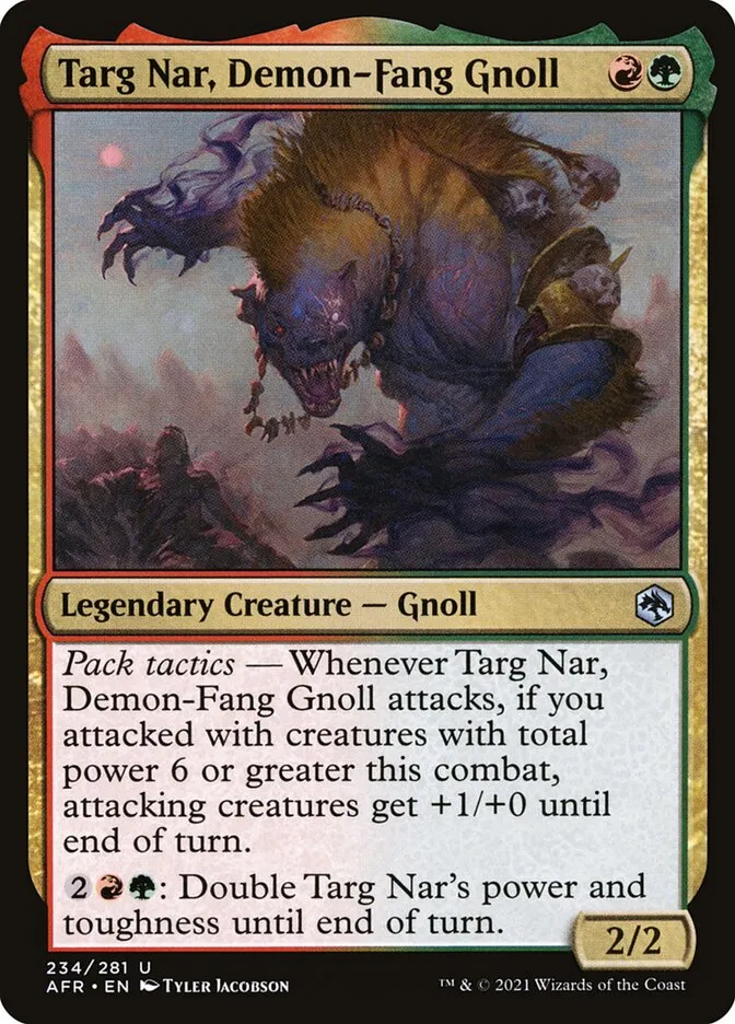 Targ Nar, Demon-Fang Gnoll Front Face