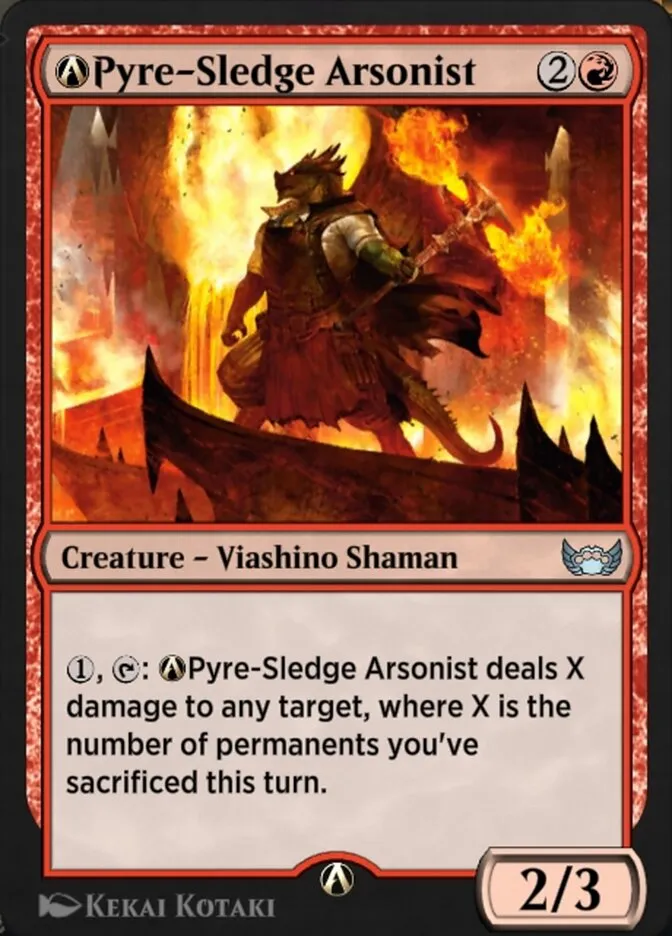 A-Pyre-Sledge Arsonist Front Face