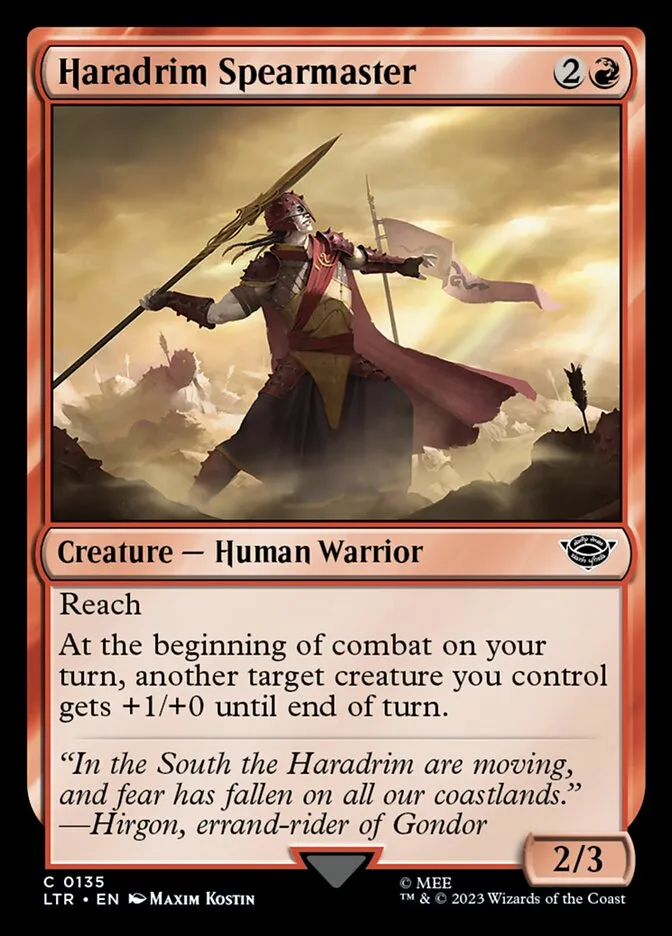 Haradrim Spearmaster Front Face