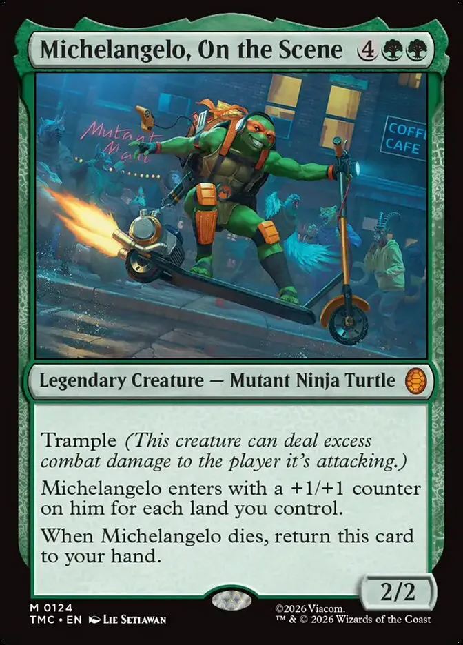 Michelangelo, On the Scene Front Face