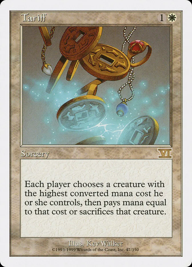 Tariff Front Face